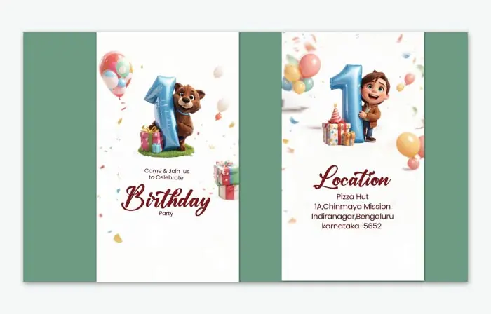 Exquisite 3D Birthday Invitation Card Instagram Story Template